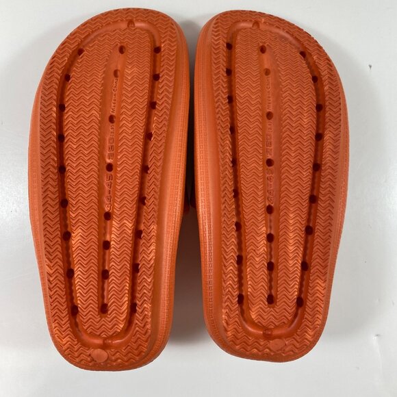 Unisex Orange Slide Sandals Non-Slip Shower Open Toe Lightweight Shoes Size 10 - Picture 6 of 7